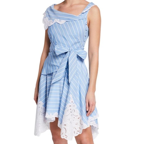 Jonathan Simkhai Dresses & Skirts - Jonathan Simkhai One-shoulder Striped Wrap Dress